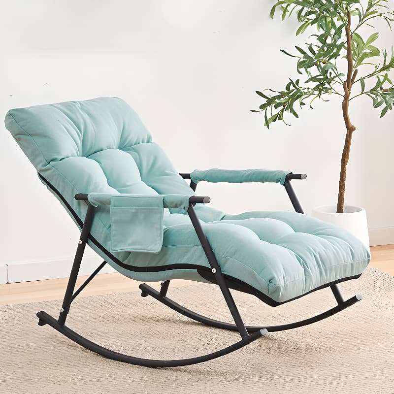Lavish Alloy Rocking Armchair with Upholstered Rear - image 9