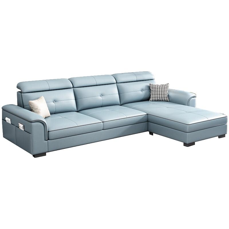 Elegant Tech Cloth Sectional Sofa in L-Shape Design with Cozy Seat Cushions - image 9