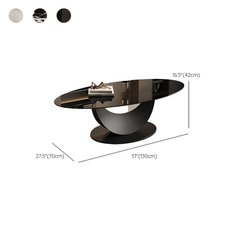 Casual Oblong Tempered Glass Accent Table with Plinth Base, Double Nesting/Single Set - image 12