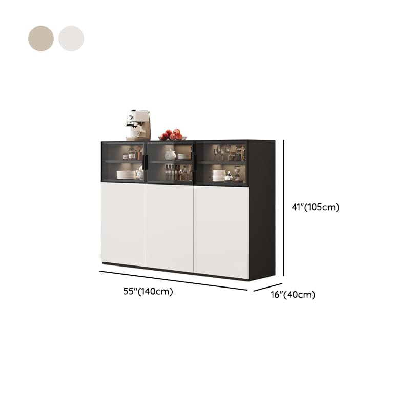 Modern Sideboard with Cupboard in Narrow/Standard/Wide Sizes, Larder Storage, Manufactured Wood Countertop, Glazed Door, and Alterable Shelf - image 12