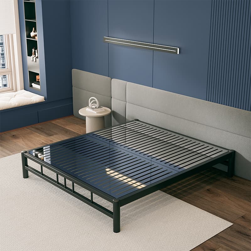 Solid Color Stainless Steel Platform Bed for Bedroom