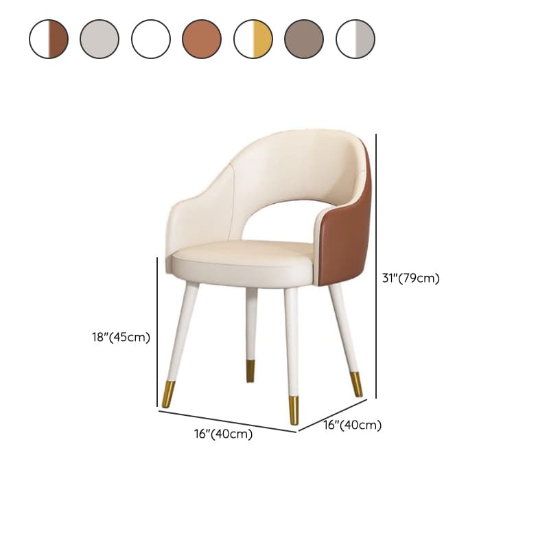 Modern Simple Style Arm Chair with Ventilated Back, Padded Upholstery, Arms, and Metal Legs - image 14