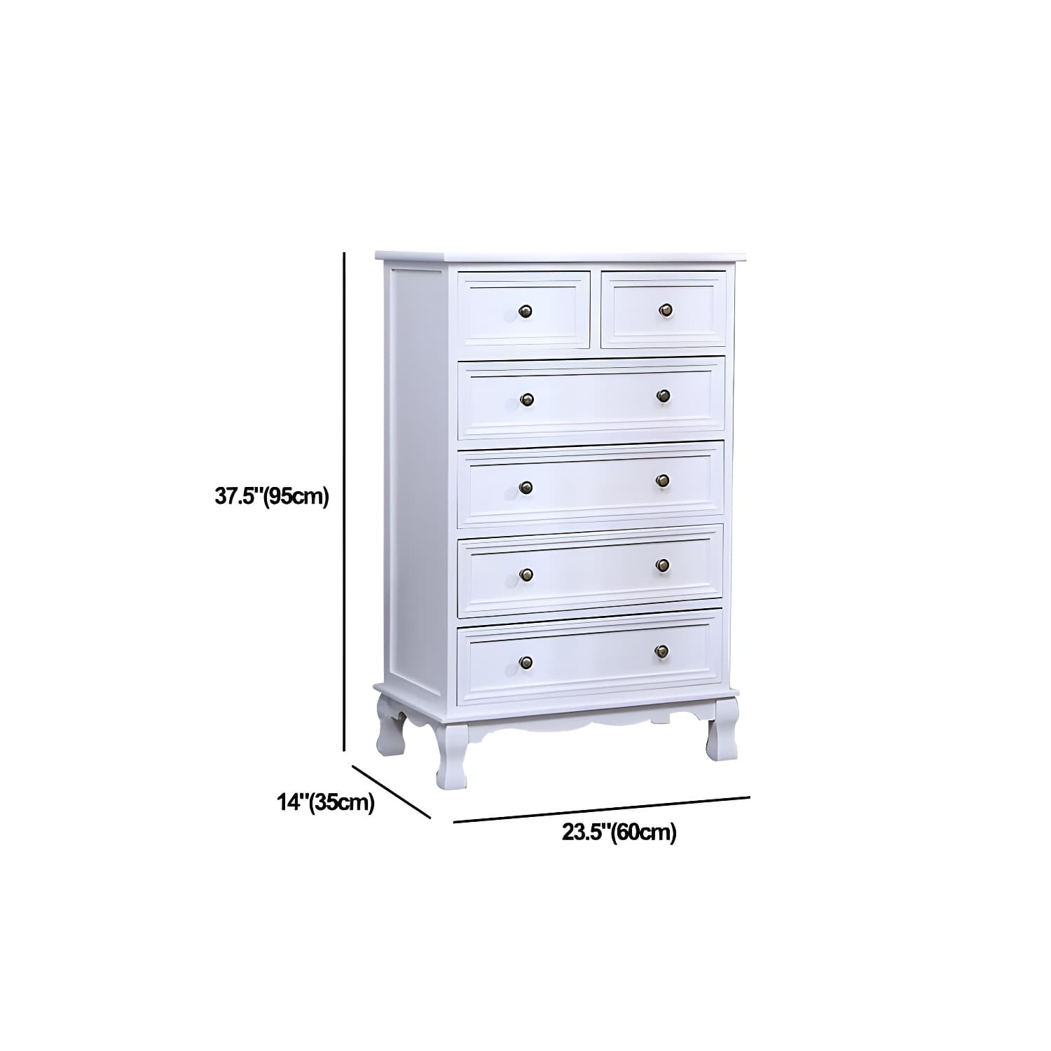 Vintage Solid Wood Dresser 14" W Vertical Storage Chest with Drawers - image 16