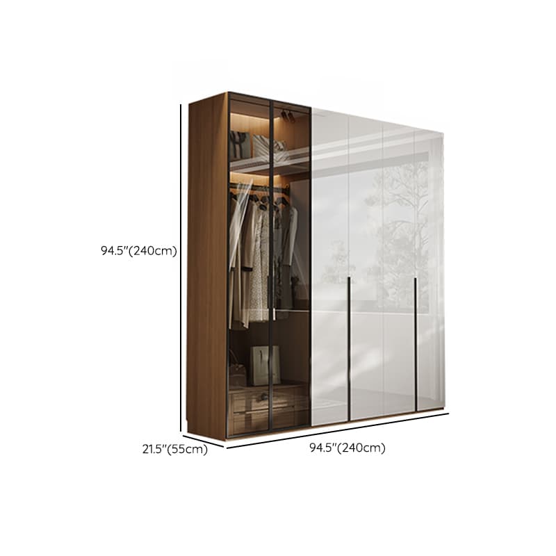 Casual White Lumber Wardrobe Closet with Soft Close Drawer, Door, Interior Shelves, and Clothing Rod - image 22