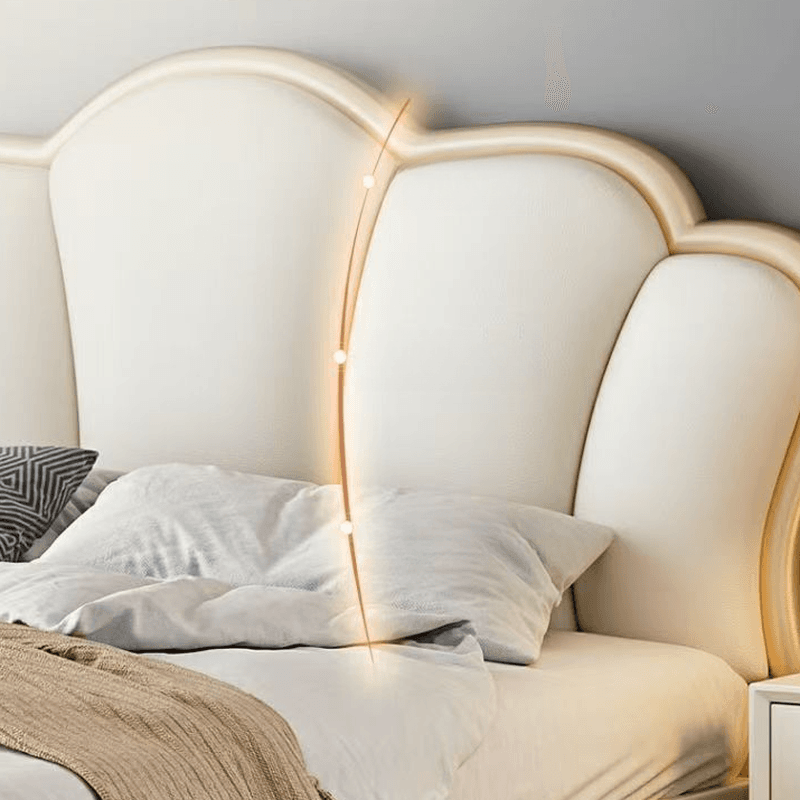 Modish/Sumptuous Style Panel Headboard in Timber with No Distressing for King/Queen/Full Bed, Featuring Sponge Upholstery Fill and Free-standing Standard Installation at Standard Height - image 8
