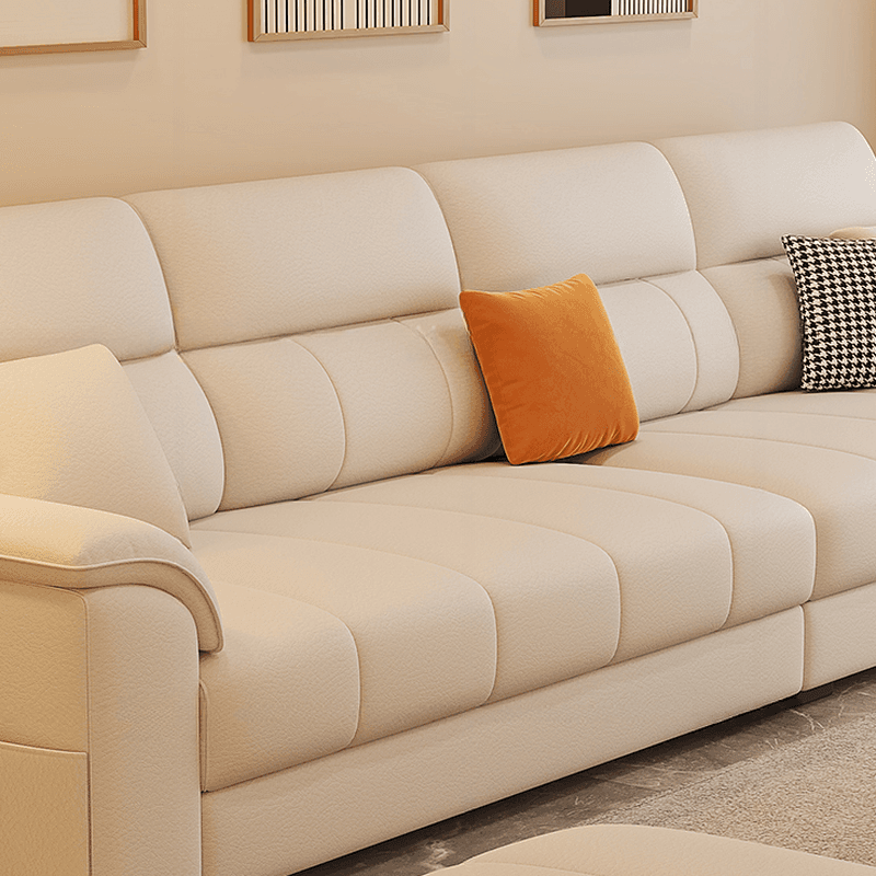 Straight/L-Shape Reversible/Horizontal Sofa/Sofa Recliner with Concealed Support & Natural Wood Frame - image 4
