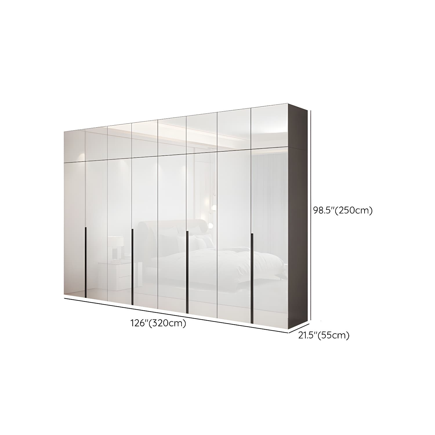 Engineered Wood Wardrobe Closet with Shelves Modern Wardrobe Cabinet for Home - image 23