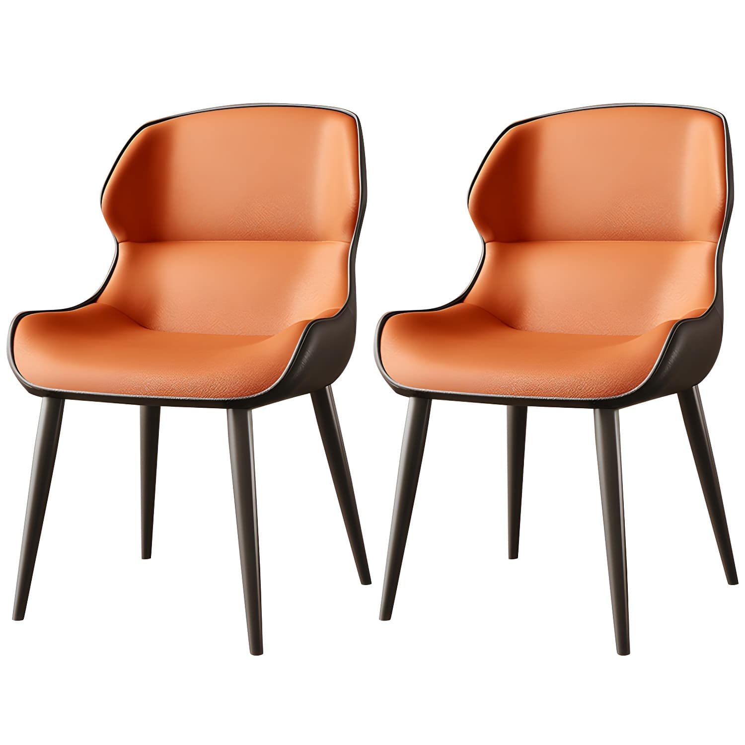 Brasserie Contemporary Faux Leather Dining Chair Parsons Chair in Matte Finish - image 10