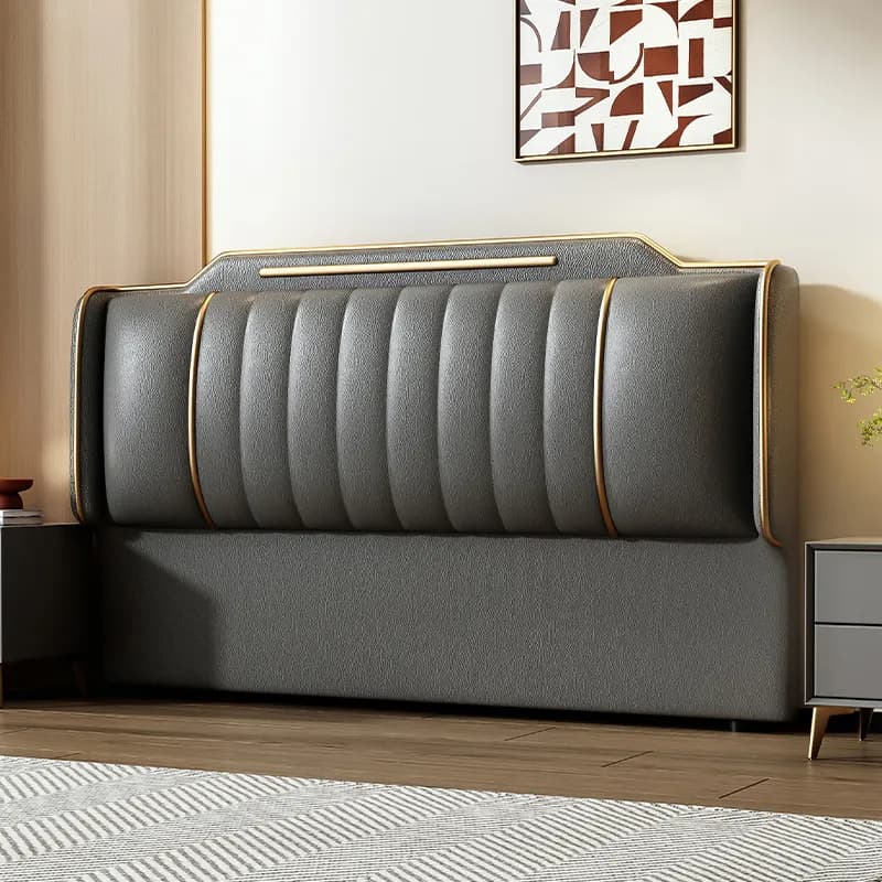 Simplistic Style Panel Headboard in Natural Wood with No Distressing, Rectangular Shape for Queen/Full/Twin XL Bed, Featuring Sponge Upholstery and Standard Height - image 4
