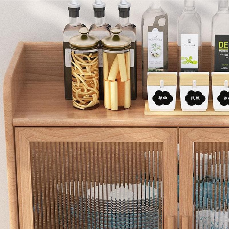 Scandinavian Style Narrow Wood Cabinet 40 cm Buffet & Sideboard Without Drawers Server - image 10