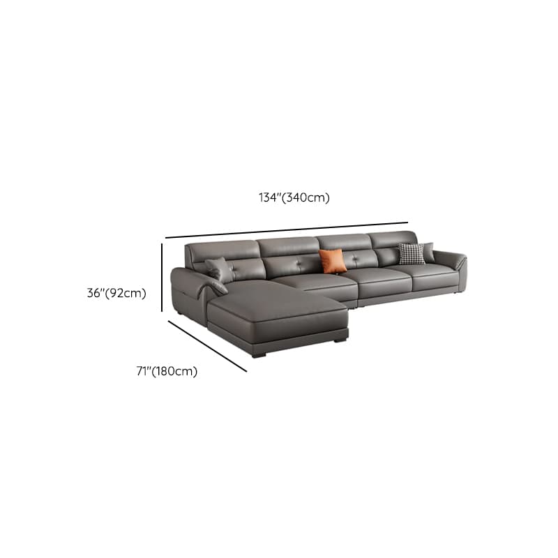 Casual Straight Scratch-repellent Sofa in Dove Grey with Horizontal Orientation, Latex Seat Fill, and Flared Arm - image 18