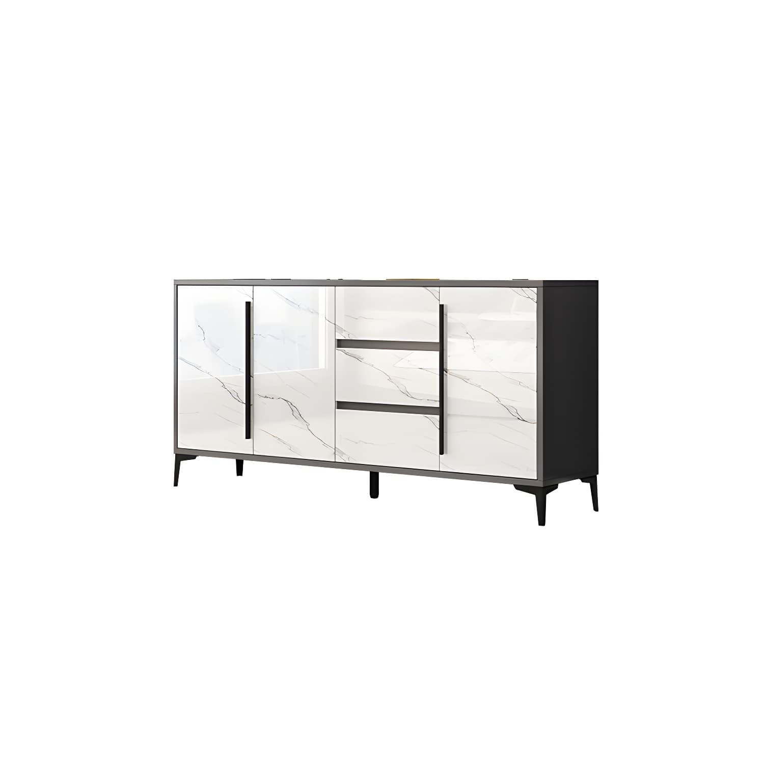 Engineered Wood Buffet Server with Drawers Modern Sideboard Table - image 5