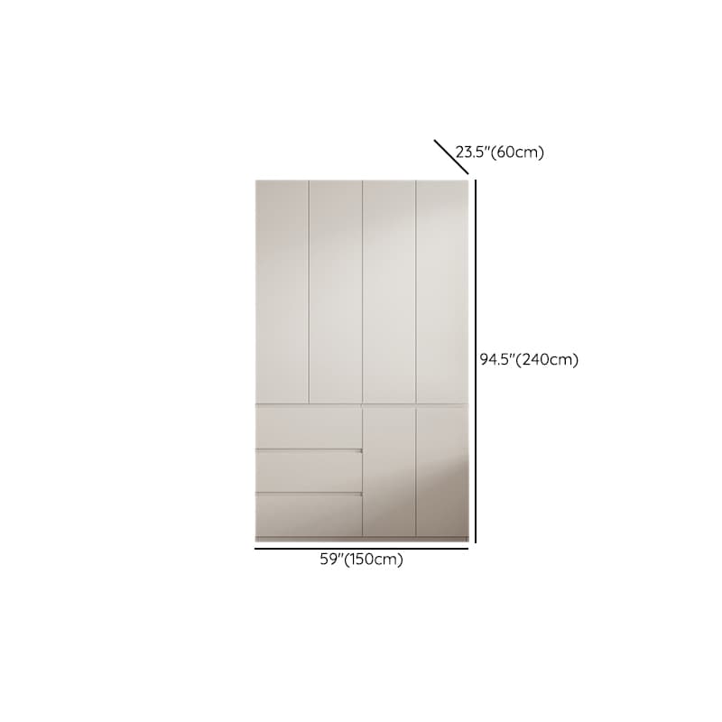 White Modish Manufactured Wood Armoire Cabinet with Soft Close Drawer, Soft Close Door, Interior Shelves, and Clothing Rod - image 19