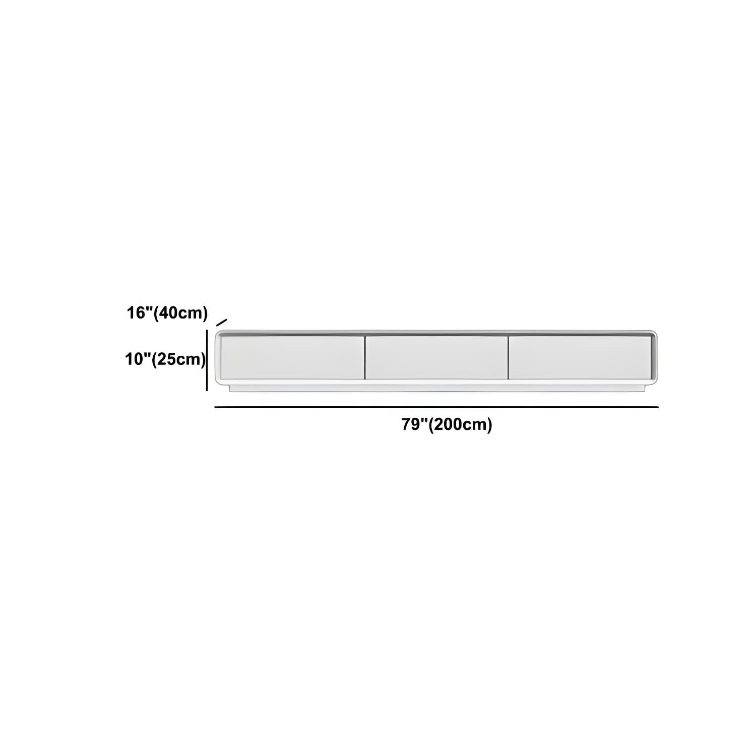 16 - Inch D White TV Console with Glide Drawer Included , Contemporary TV Stand - image 12