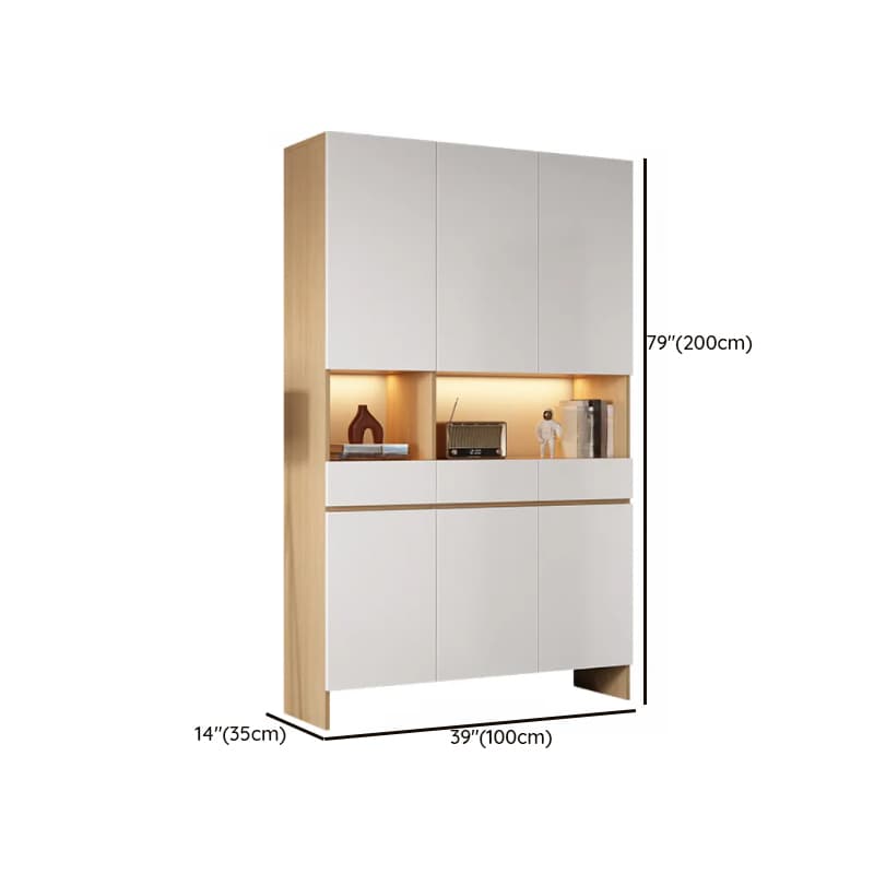 Trendy Rectangle Accent Cabinet with Hutch, Changeable Shelf, Groove Handles, Multi-Color Top, and Soft Close Drawer - image 31