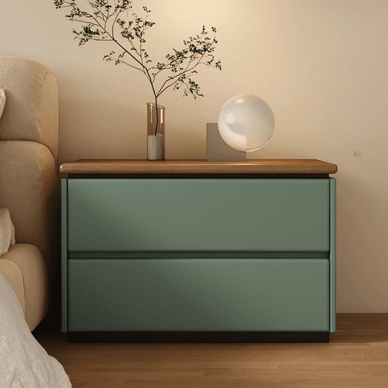 Modish 2 Tiers Drawer Storage Bedside Table with Laminate Countertop - image 5