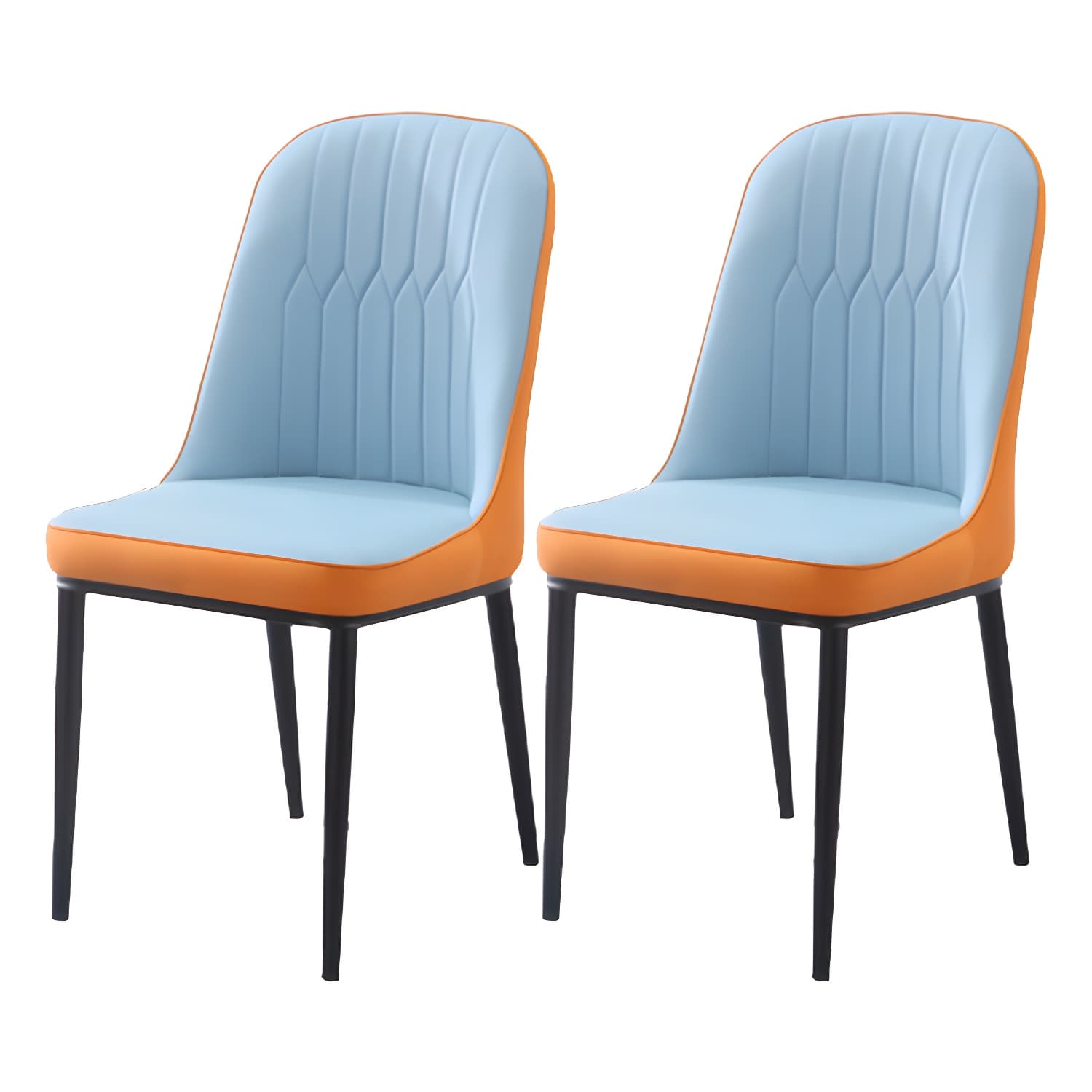 Scandinavian Indoor Side Chair Parsons Back Metal Upholstered Dining Room Chair - image 10