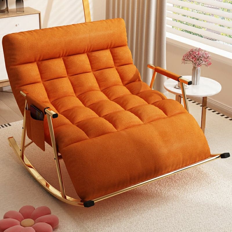 Stylish and Modern Upholstered Rocking Chair for Home Decor - Comfortable Seating with Track Arms - image 5