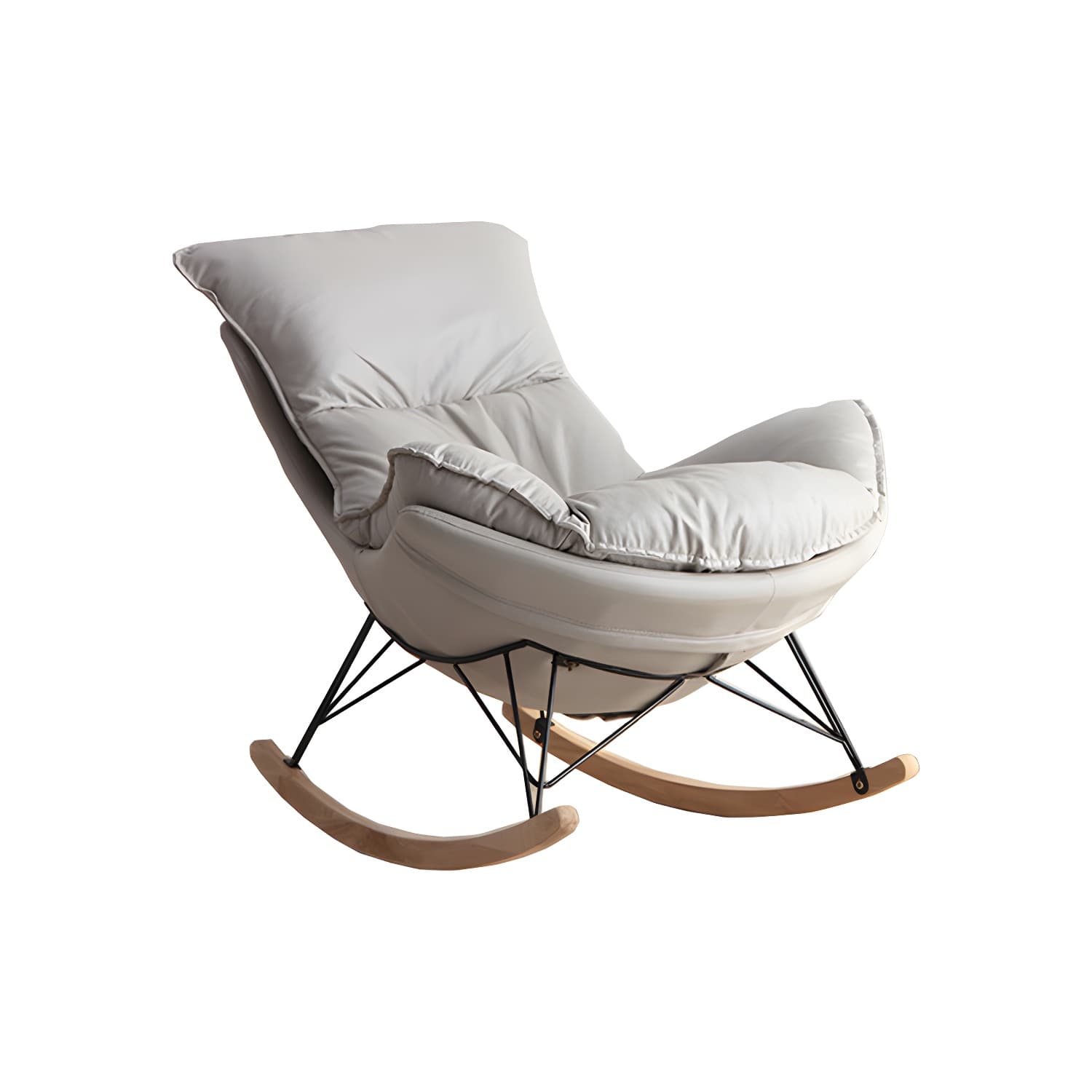 Solid Wood Rocking Chair Modern Rocker Chair with Removable Cushions - image 19