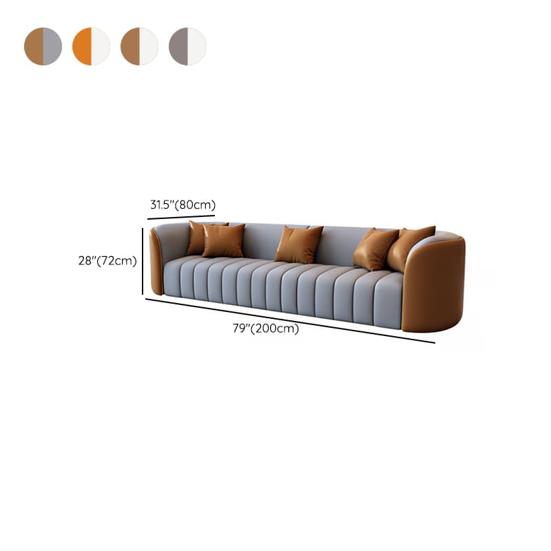 Trendy Grey/Ivory Solid Color 3-seater/for 2/1 Person Floor Sofa/Loveseat/Single Sofa with Tuxedo Arm for Sitting Room - image 23