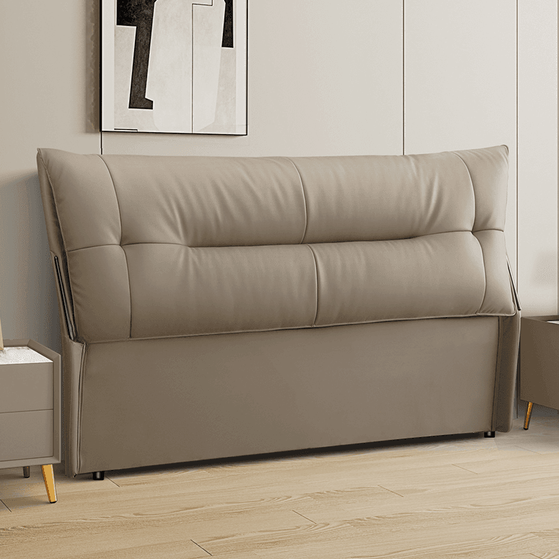 Simplistic Style Panel Headboard with No Distressing, Piled Tufted Rectangular Shape for King/Queen/Full Bed, Cotton Upholstery Fill, Standard Height - image 4