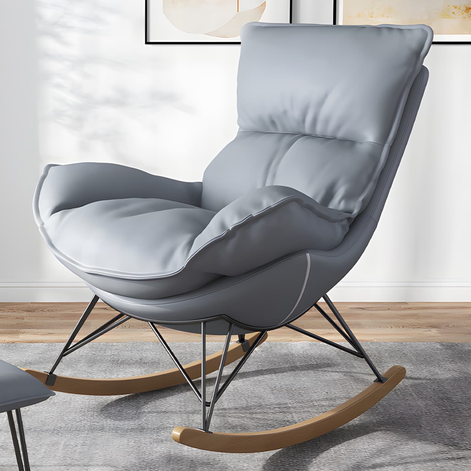 Modern Leisure Chaise Rocking Chair Lounge Upholstered Chaise for Living Room - image 7