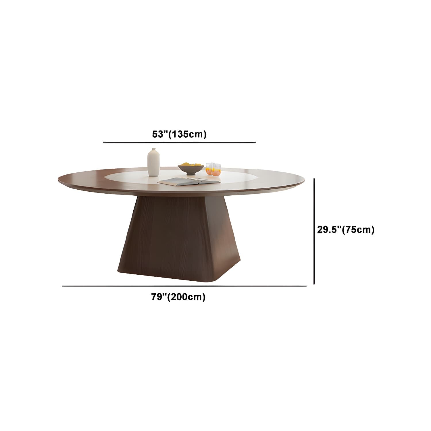 Contemporary Sintered Stone Table Round Table Set 1/6/8/9/12 Pieces Dining Set - image 18