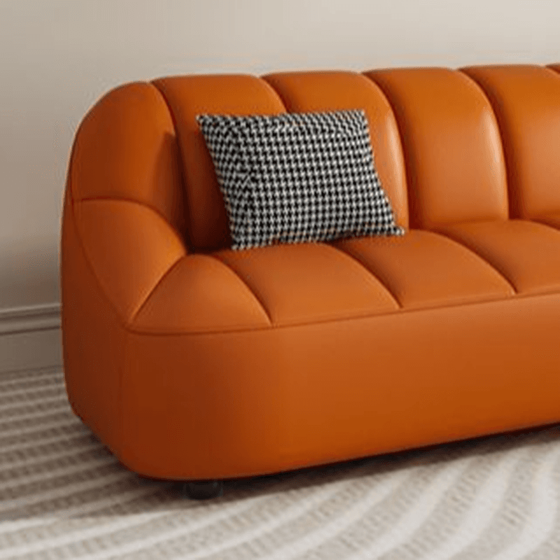 Tear Resistant Sofa Couch/Loveseat in PU Material with Black/Grey/Ivory Upholstery and 1 Pillow - image 8