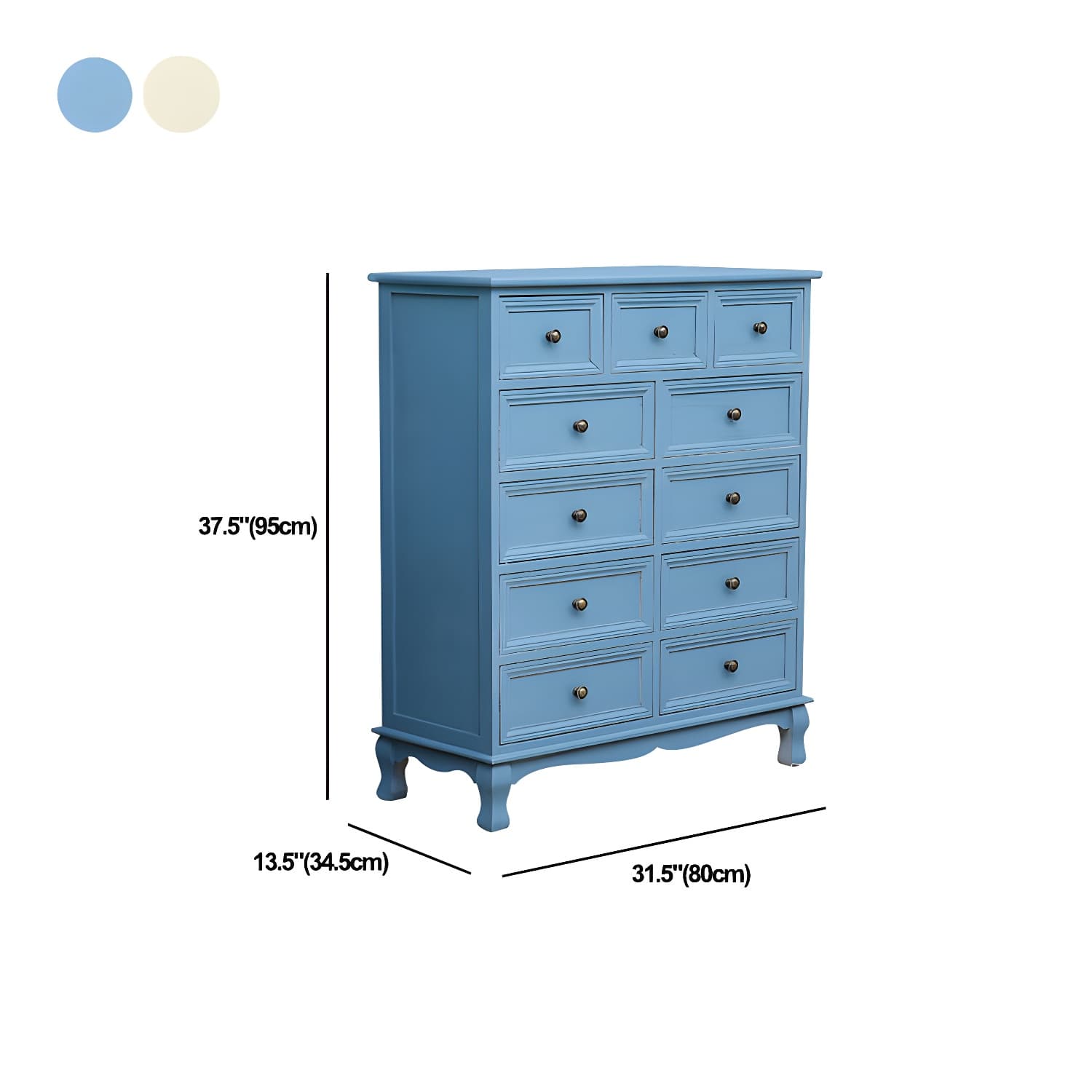 Vintage Solid Wood Dresser 14" W Vertical Storage Chest with Drawers - image 22