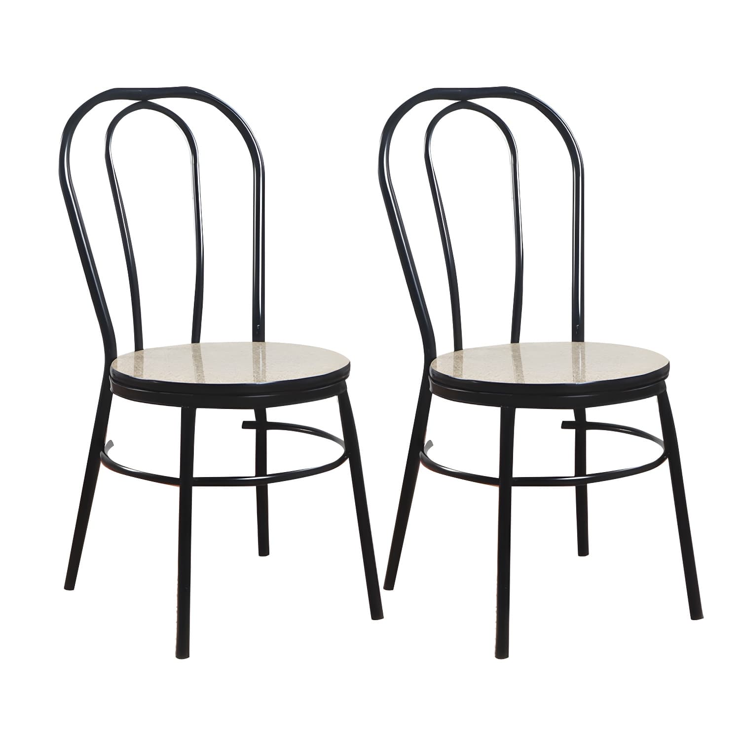 Contemporary Metal Dining Room Chairs Open Back Dining Armless Chair for Home Use