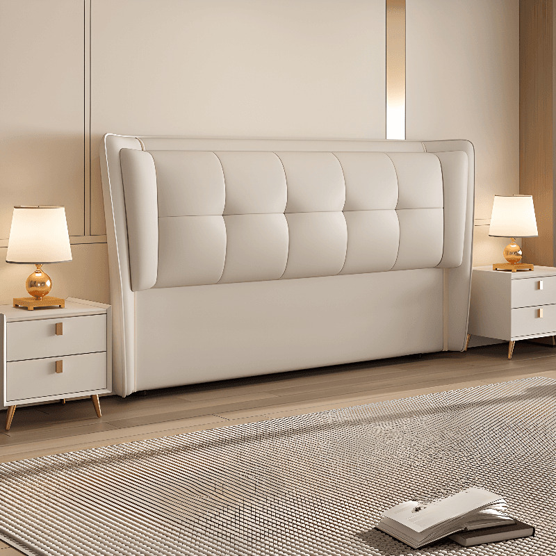 Art Deco Free-standing Standard Full(54"W x 75"L) Panel No Distressing With Legs in Wood/ Upholstery and Decorative-stitched - image 8