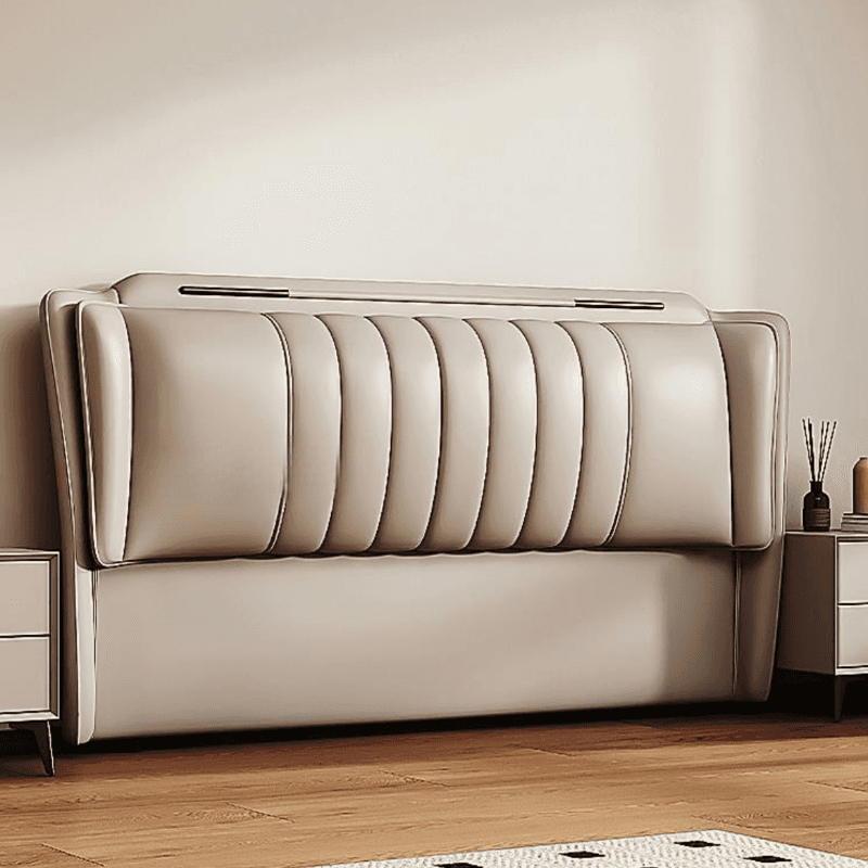Art Deco Style Wingback Headboard in Pine Wood with No Distressing, Rectangle Shape for King/Queen/Full Bed, Featuring Sponge Upholstery and Standard Height - image 7