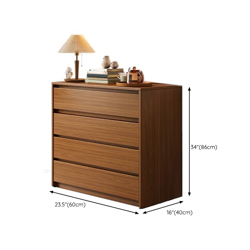 Elegant Brown Wood Double Dresser with Drawers, Modern Style - image 19