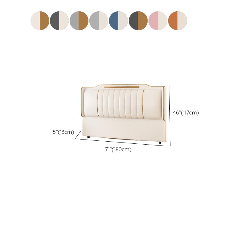 Simplistic Style Wingback Headboard with No Distressing in Pine Wood, Featuring Camelback Shape for King/Queen/Full Bed, Sponge Upholstery Fill, and Standard Height - image 19