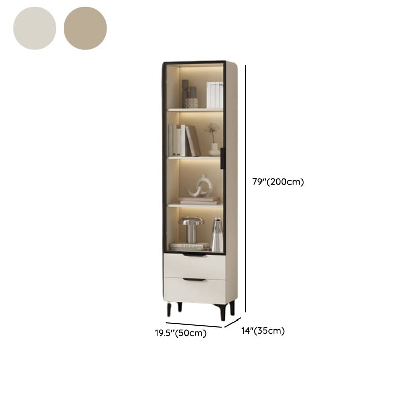 Detached Accent Cabinet with Damp-proof, Scratch-immune Glazed Door, Grip Bars in Chalk, and Soft Close Drawer - image 18