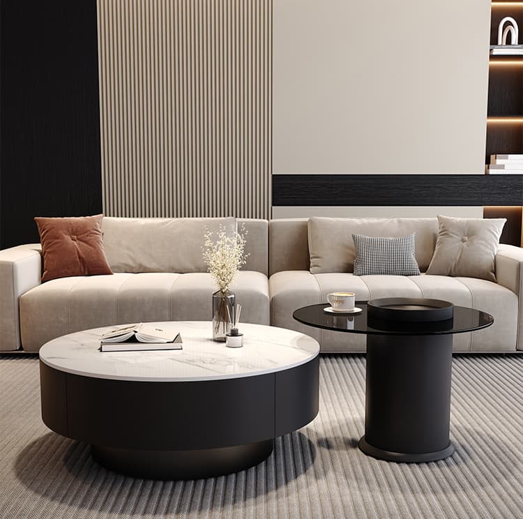 Orbicular Nested Board Game Coffee Table with 1 Drawer for Foyer - image 7