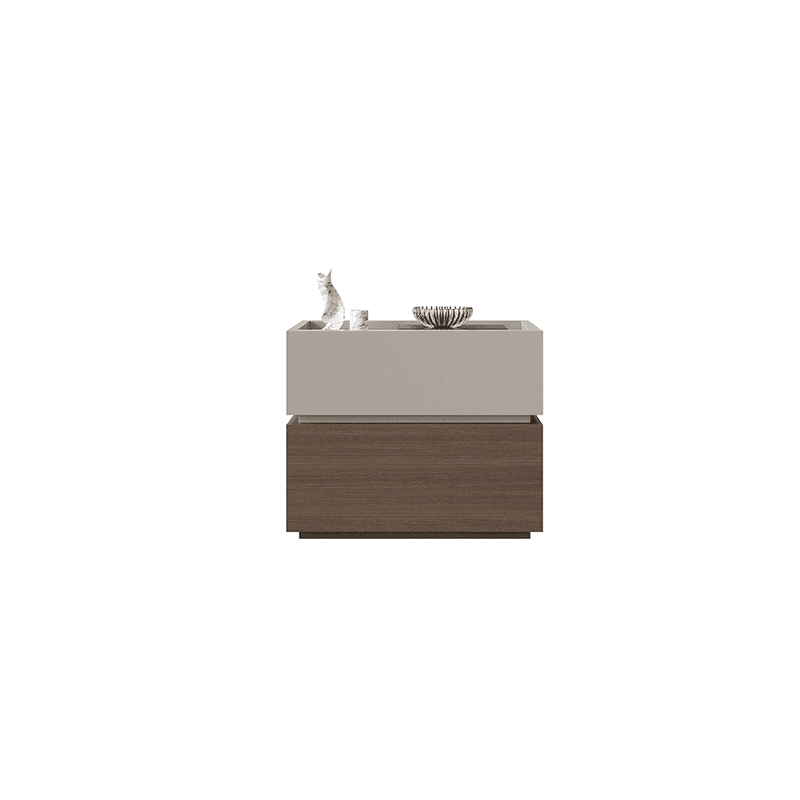 Organic Modern Nightstand With Drawer Organization Featuring 2 Drawers and Particle Board Wood Countertop - image 9