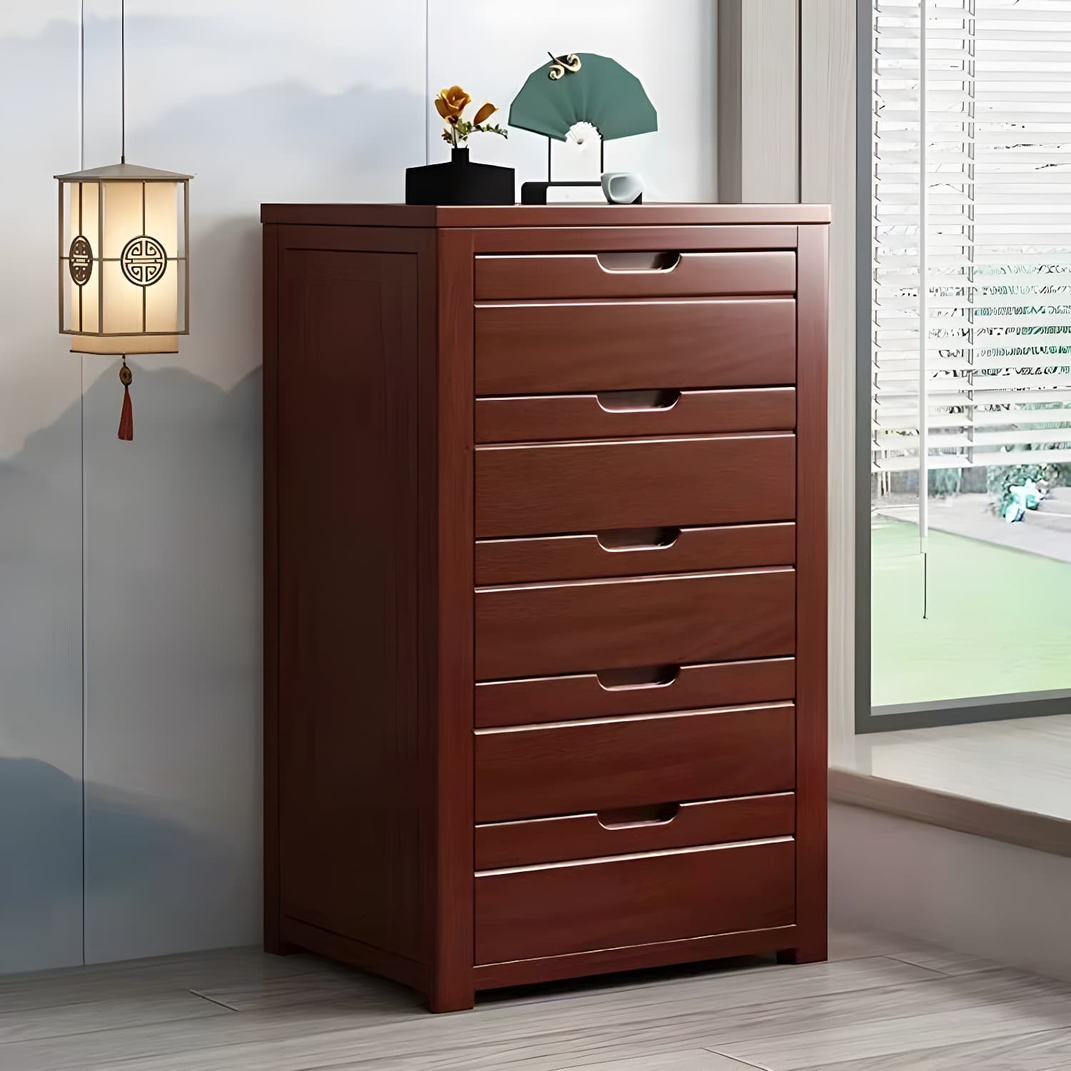 Modern Rectangle Side Cabinet Soft Close Drawers Wood Storage Cabinet - image 14