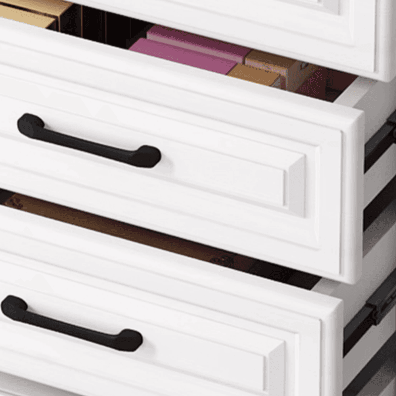 Modern Standalone Timber Utility Cabinet with Storage Drawer and Pull Bars in White - image 7