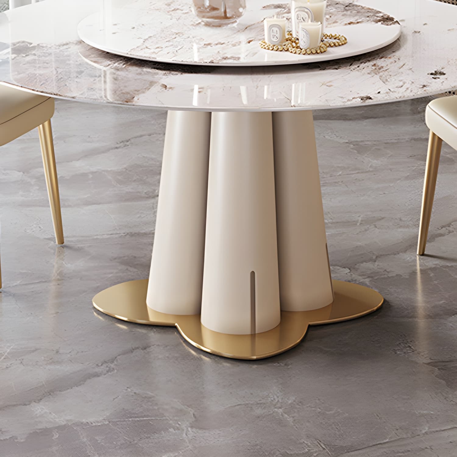 Glam 1/3/4/5/7 Pieces Dining Sets Round Dining Room Table Set - image 8
