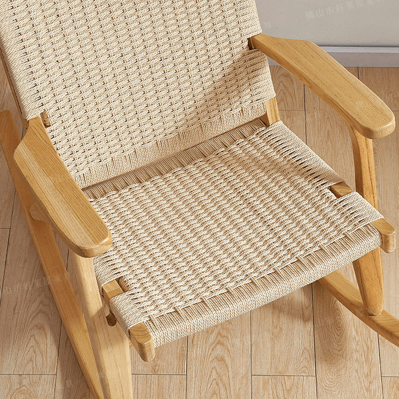 Wood Front Porch Rocking Chairs with Rear Back, Stationary - image 12