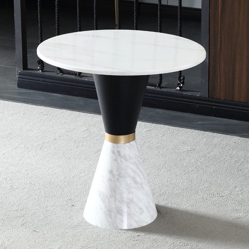 Glamorous Rounded Stone Dining Table for 2, Scratch-proof and Fixed Mechanism - image 3