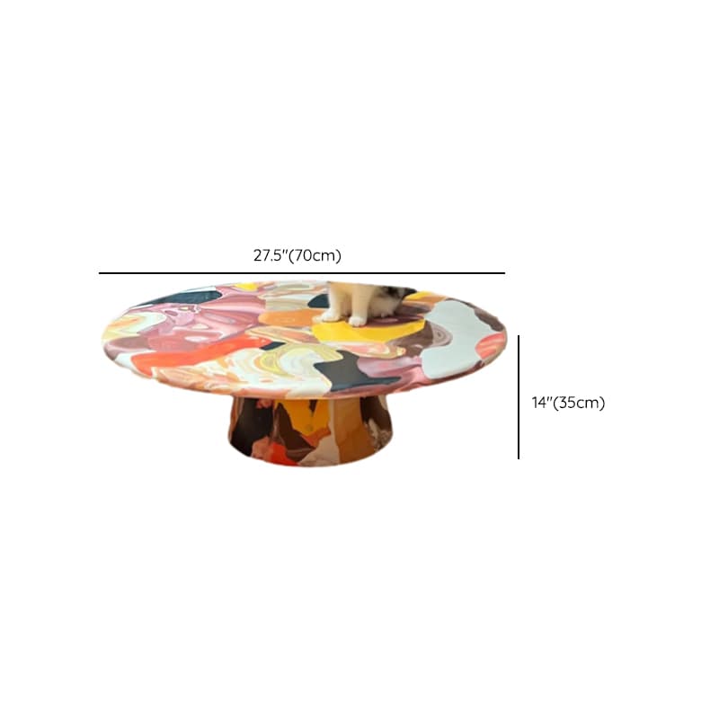 Simple Ink Oval/Rounded Hardened Glass Single Accent Table with Container & Abstract Base - image 17