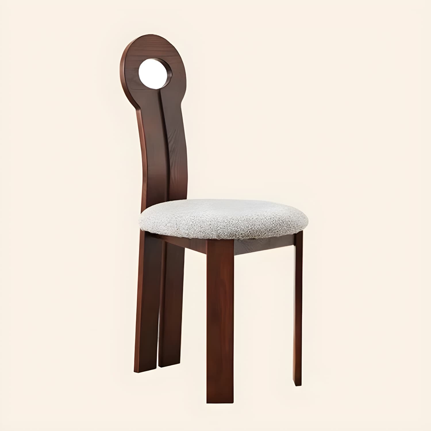 Modern Upholstered Side Chair with Wood Legs in Polyurethane for Kitchen & Dining - image 8
