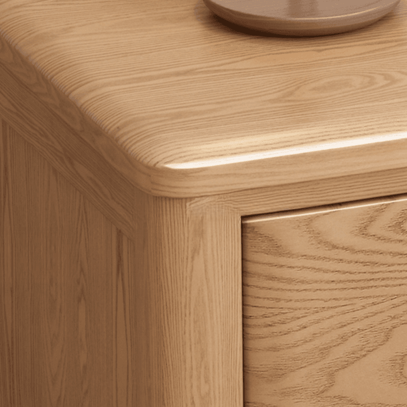 Contemporary Timber Nightstand With Drawer Storage with 2 Drawers/3 Drawers & Leg - image 9