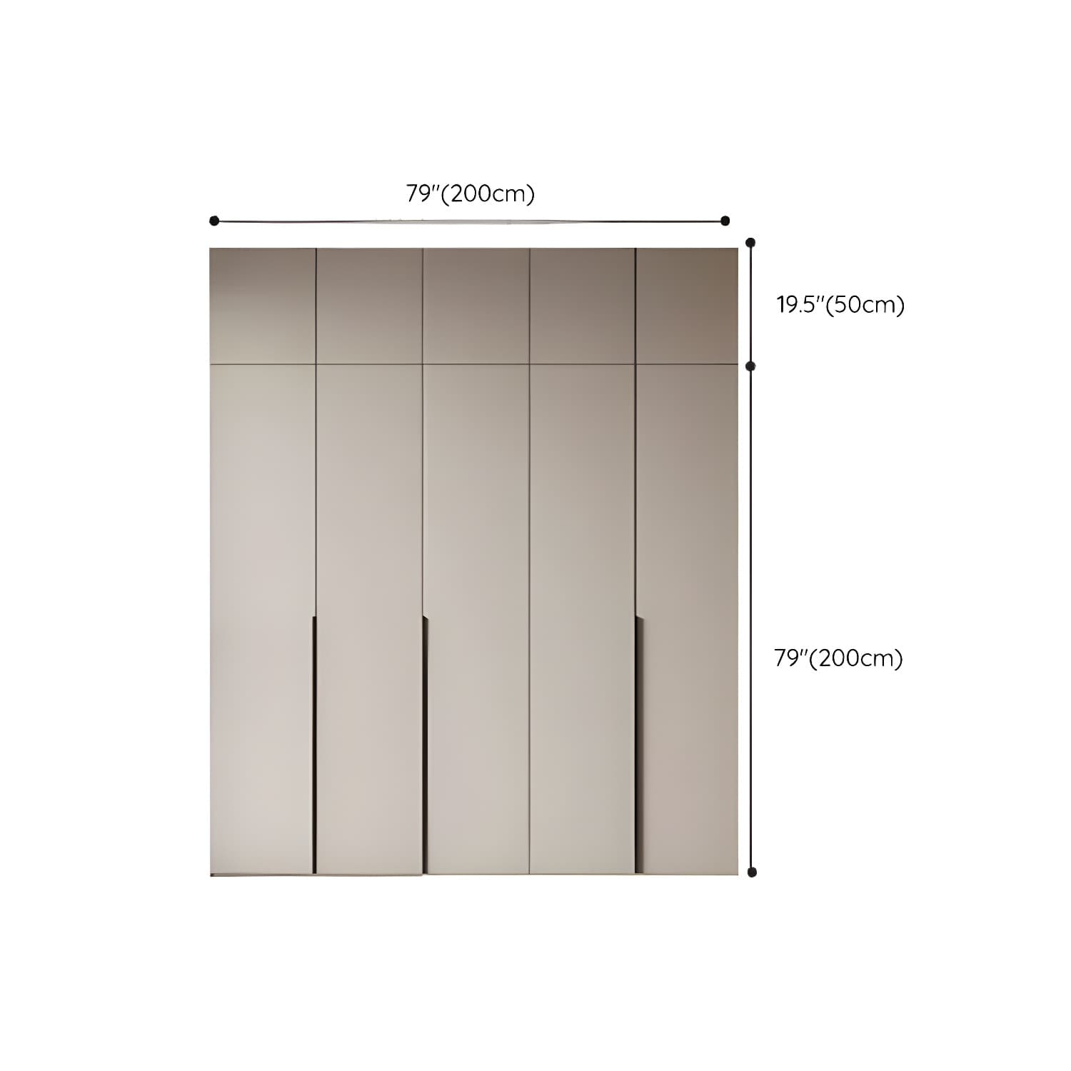 Modern Grey Wood Armoire with Solid Construction and Limited Warranty - image 37
