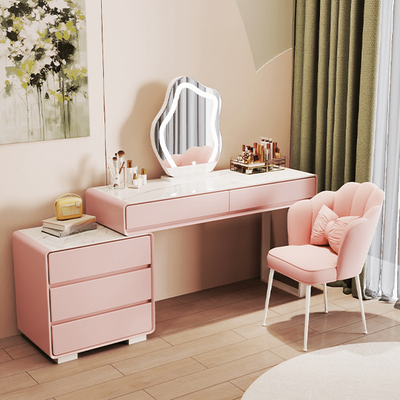 Scalable Push-Pull Vanity Set, Lighting System, Adjustable Touch & Adjustable Brightness, Peony