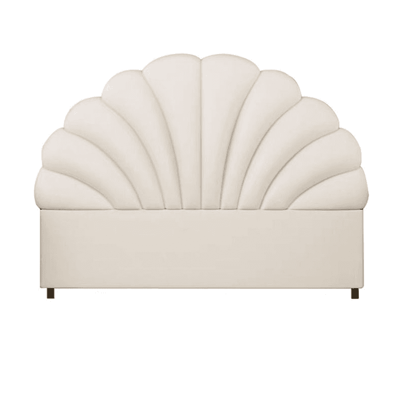 Modish Style Panel Headboard with No Distressing in Timber, Featuring Arched Shape for Twin XL/Full/Queen Bed, Sponge Upholstery Fill, Standard Height - image 9