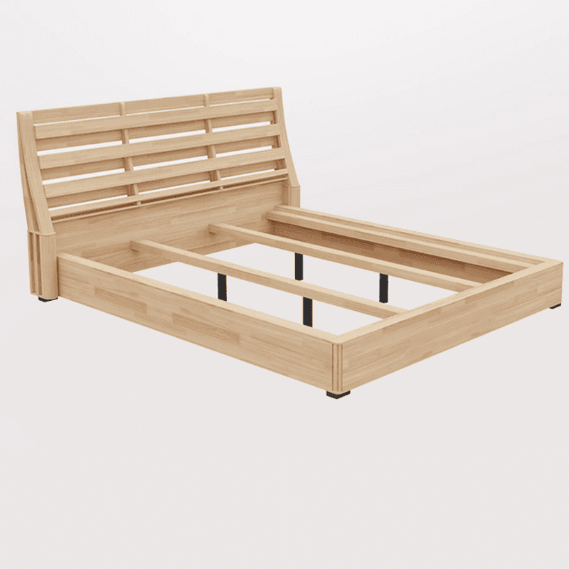 Storage Included with 3 Storage Boxes, Natural Wood Frame, Storage Drawer, Panel Headboard, and Sponge Upholstery - image 3