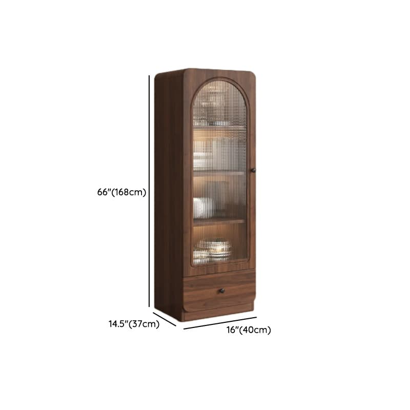 Rectangular Accent Cabinet with Closet, Glazed Door, Cabinet Knobs, Chalk/Sepia Top, Soft Close Drawer, and Stain Resistant Finish - image 11